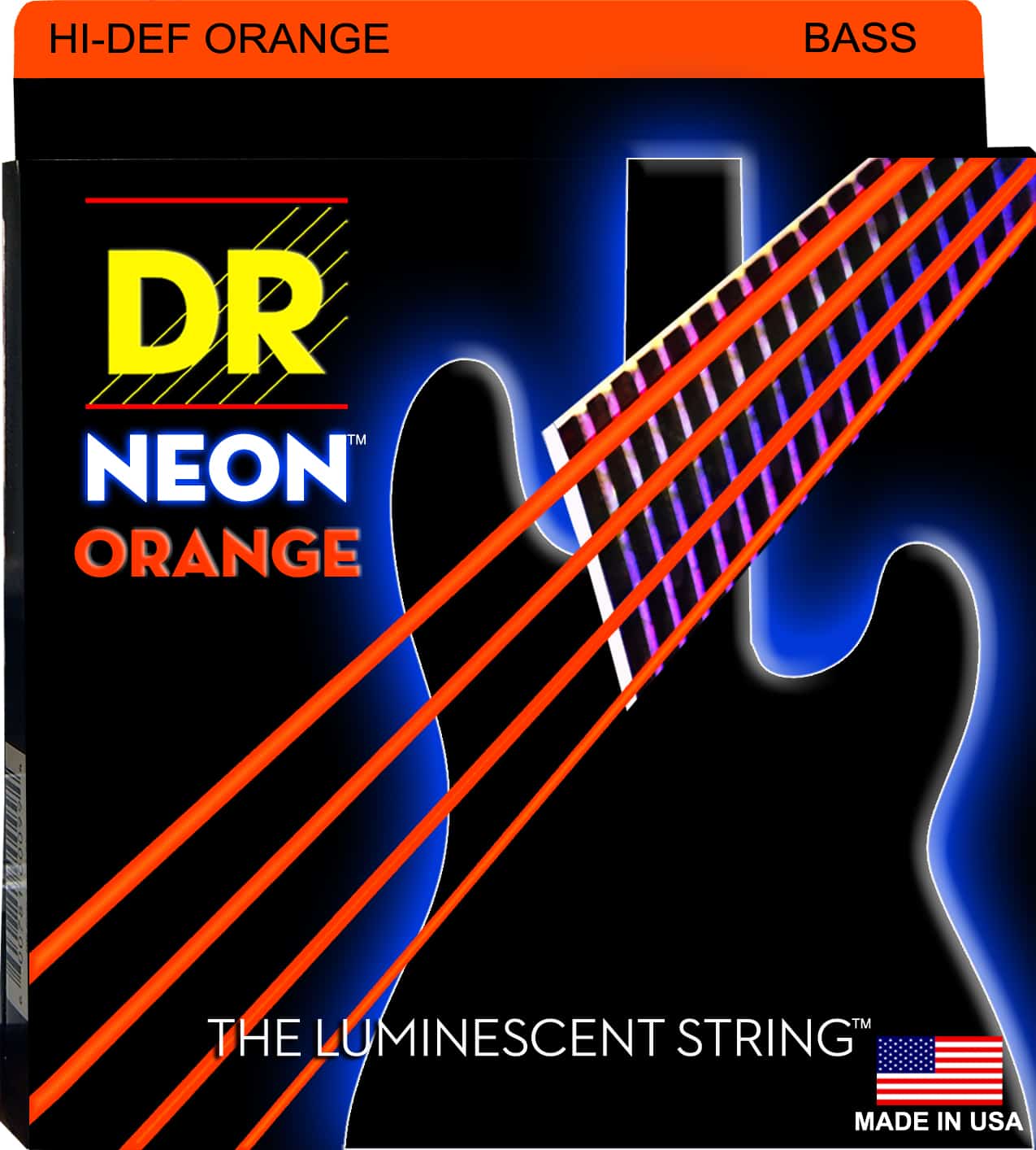 NEON ORANGE 4 STRING BASS