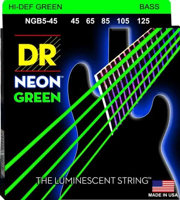 DR Strings Neon Green 5 String Medium (45-125)