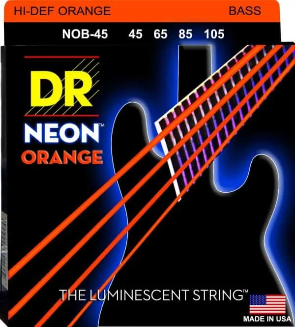 DR Strings Neon Orange 4 String Medium (45-105)