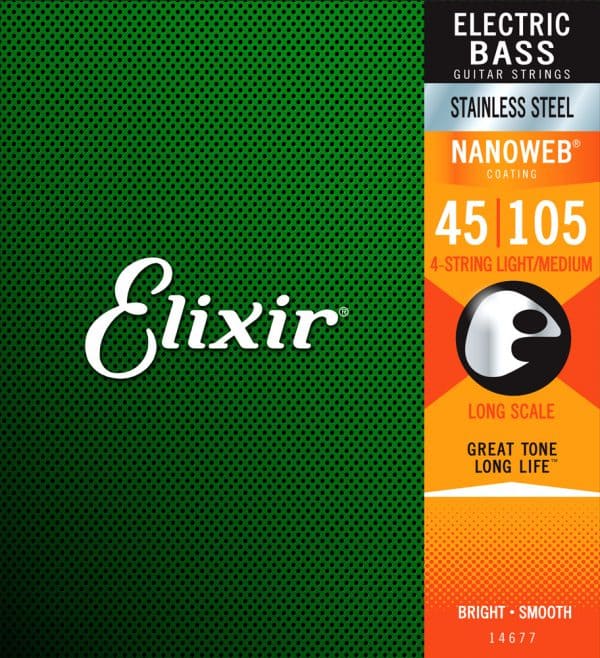 Elixir Electric Bass Stainless Steel with NANOWEB Coating (45-105)