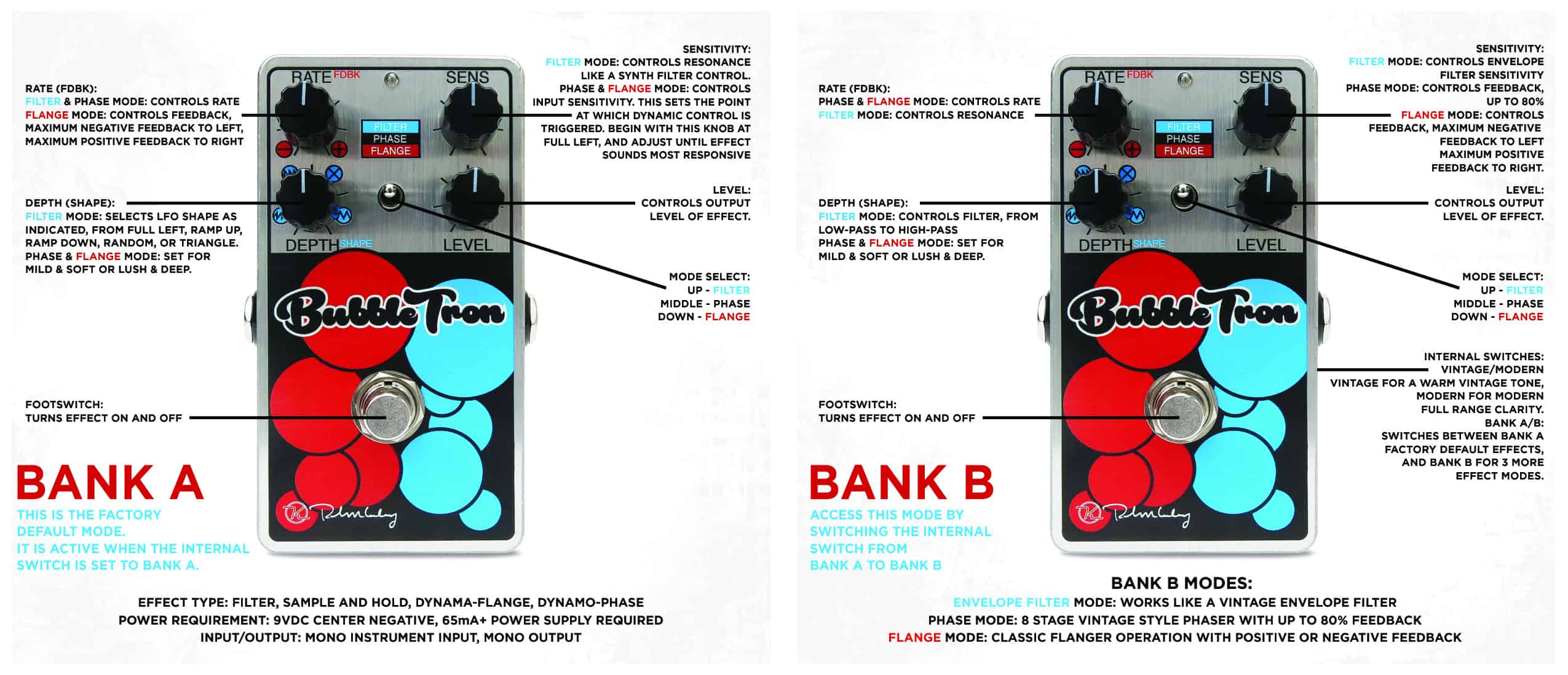 keeley bubble tron dynamic flanger phaser