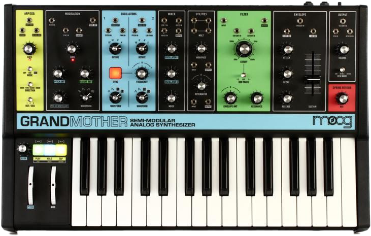 Moog Grandmother Semi-Modular Analog Synthesizer | Bass Buddha