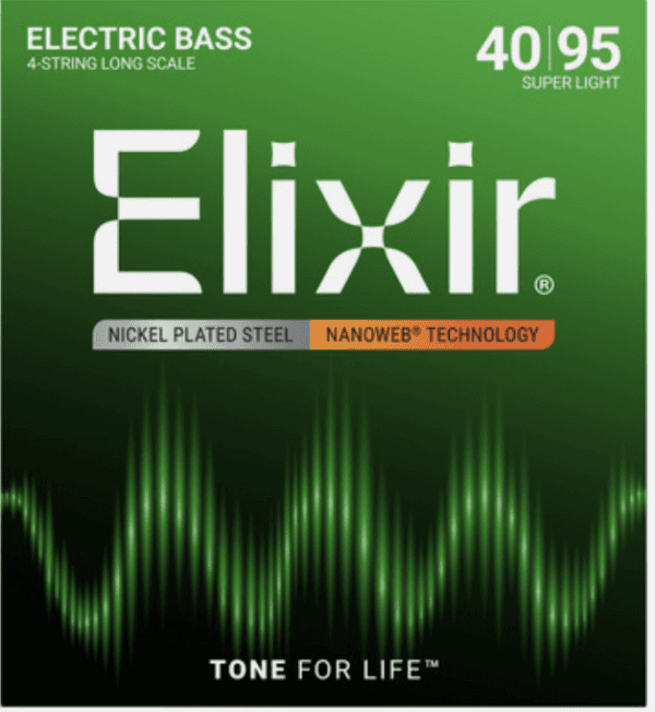 Elixir Electric Bass Nickel Plated Steel with NANOWEB Coating (40-95)