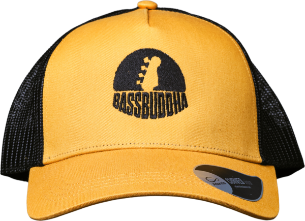 Bass Buddha Trucker Snapback Mustard And Black Cap