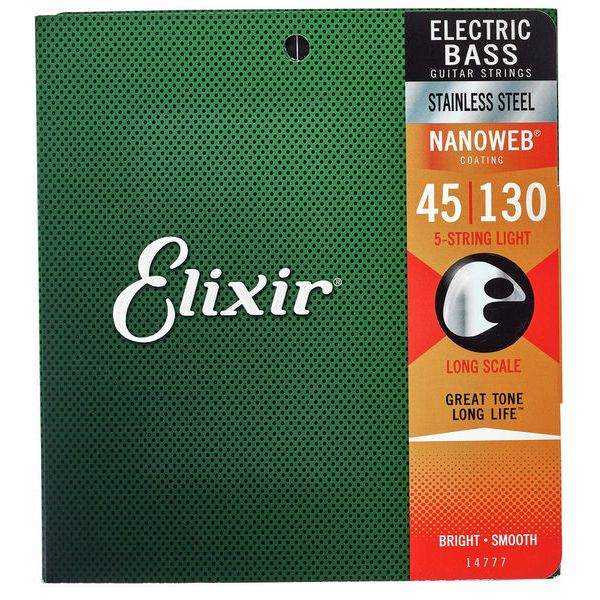 Elixir Electric Bass Stainless Steel with NANOWEB Coating (45-130)