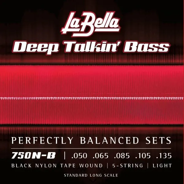 La Bella Black Nylon Tape Wound (50-135) Deep Talking Bass