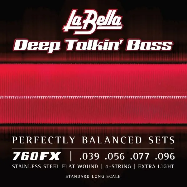 La Bella Stainless Steel Flatwounds Extra light (39-96) Deep Talking Bass