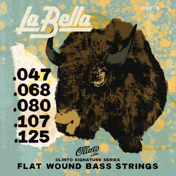 La Bella OSF-5 Olinto Signature Flats – 5-String Set, 47-125