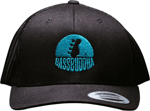 Bass Buddha Trucker Snapback Black Cap