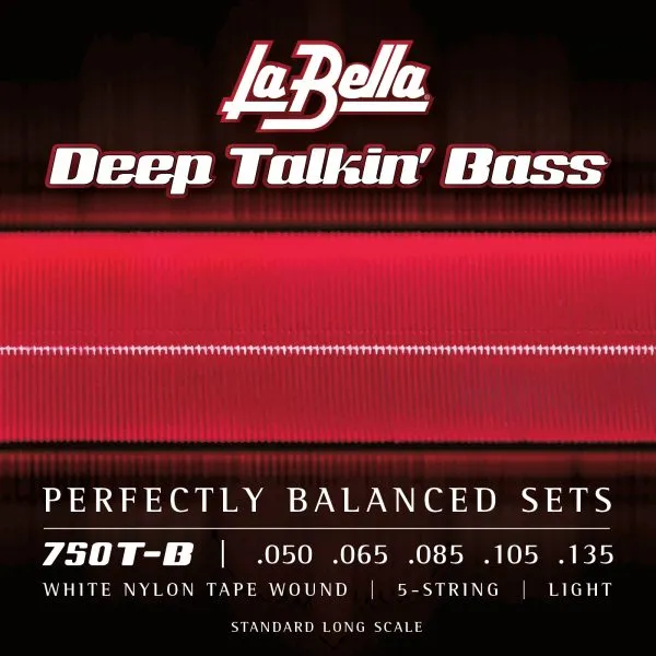 La Bella 750T-B White Nylon Tape, 5-String, Light