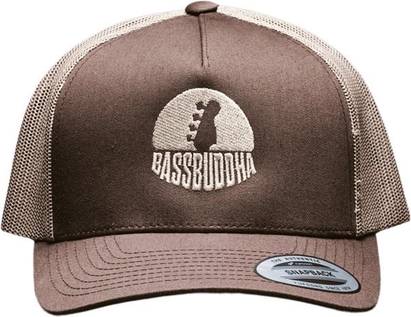 Bass Buddha Trucker Snapback Brown And Khaki – Khaki Logo