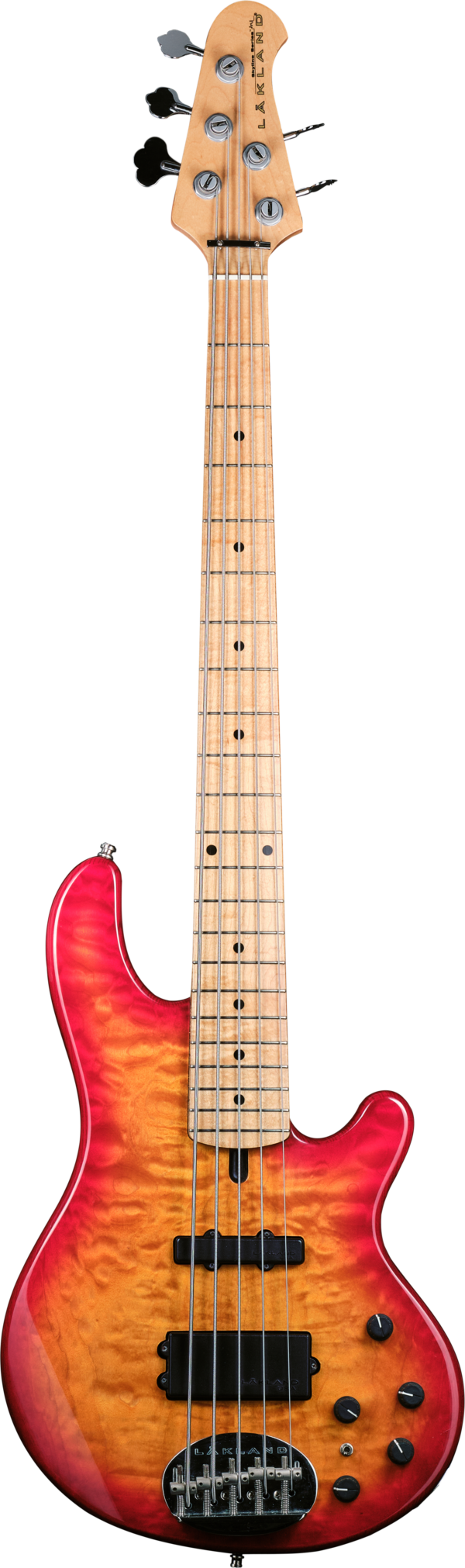 Pre-owned Lakland Skyline 55-02 Cherry Burst Quilted Maple (2008)