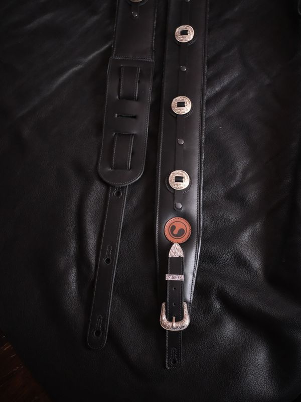 Ergo Strap MILLER 3” Black (Bling Silver- Padded, Genuine Leather)