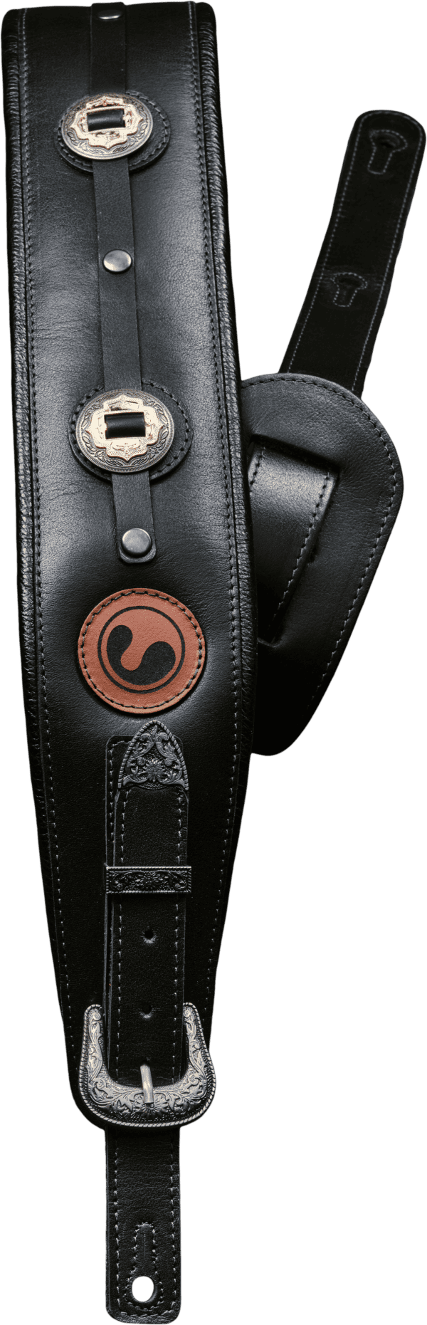 Ergo Strap MILLER 3” Black (Gold Silver - Padded, Genuine Leather)