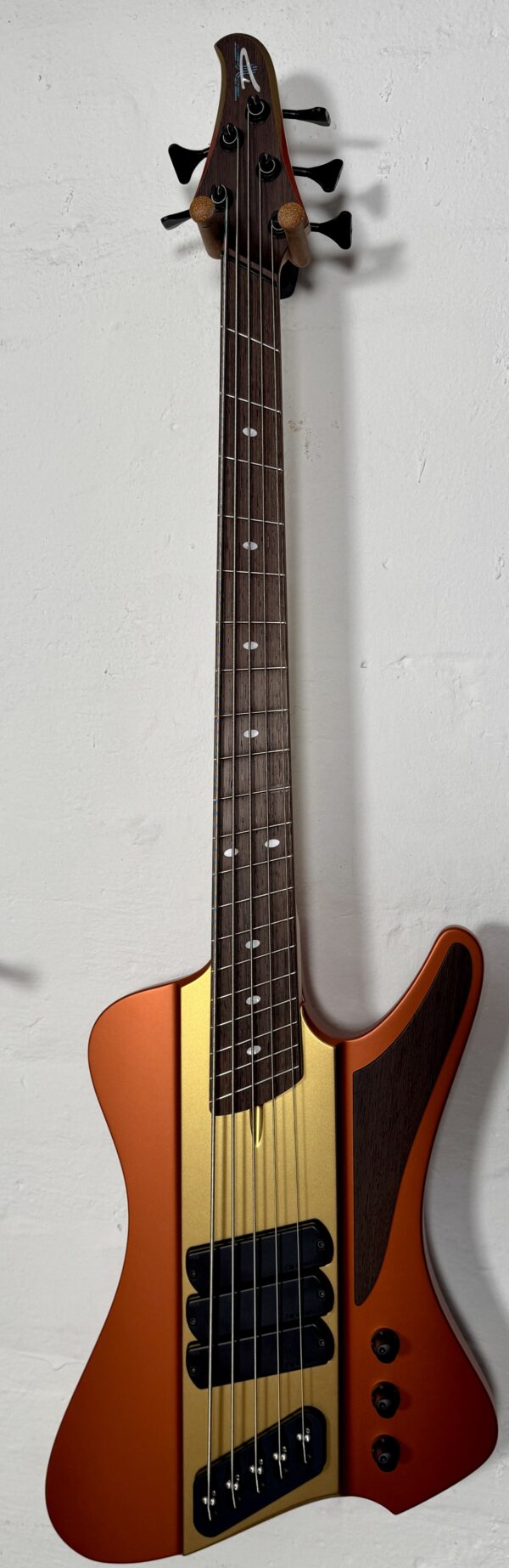 Dingwall D-Roc 5 Custom Gold Center Orange Wings