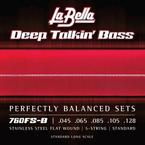 La Bella Stainless Steel 760FS-B Deep Talkin’ Bass Flats – 45-128