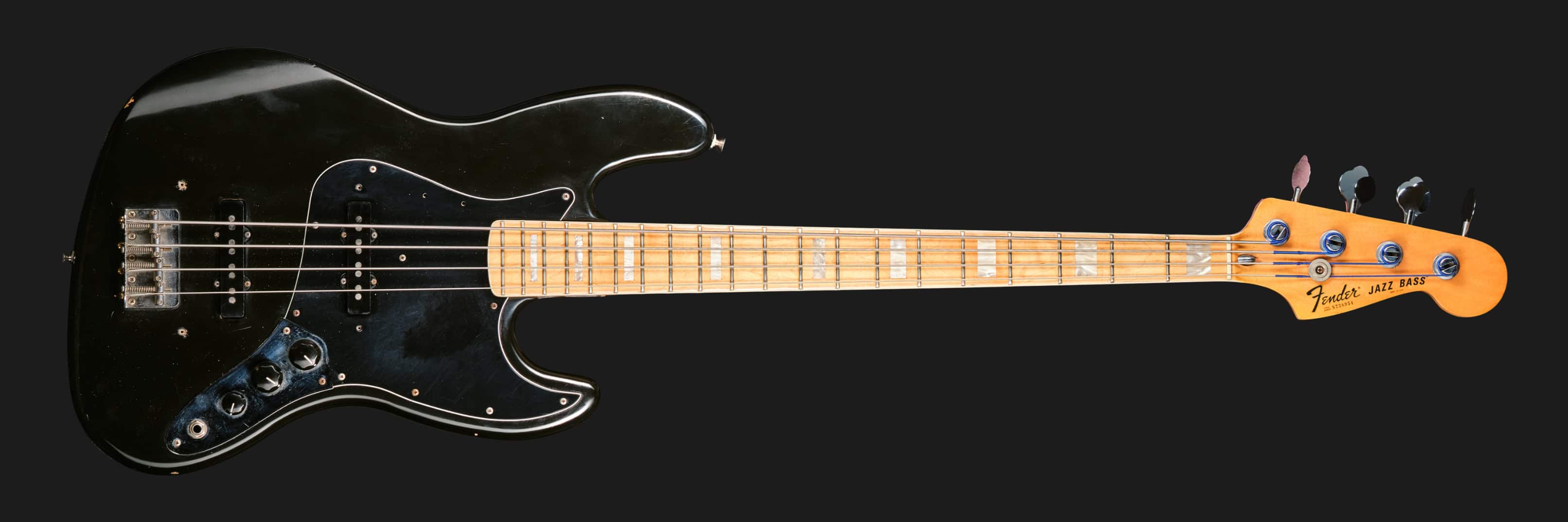 Pre-owned Fender Jazz Bass Black 1977 (7)