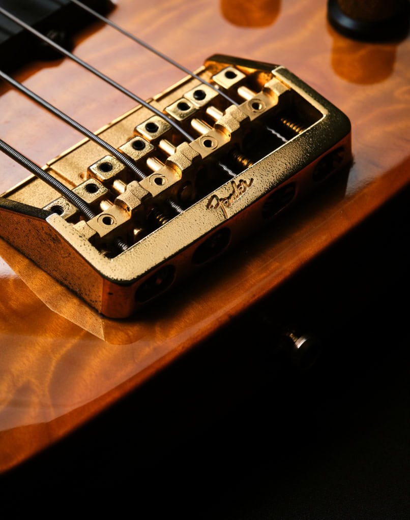 Pre-owned Fender 40th Anniversary Precision Bass Deluxe Amber 1991 (5)