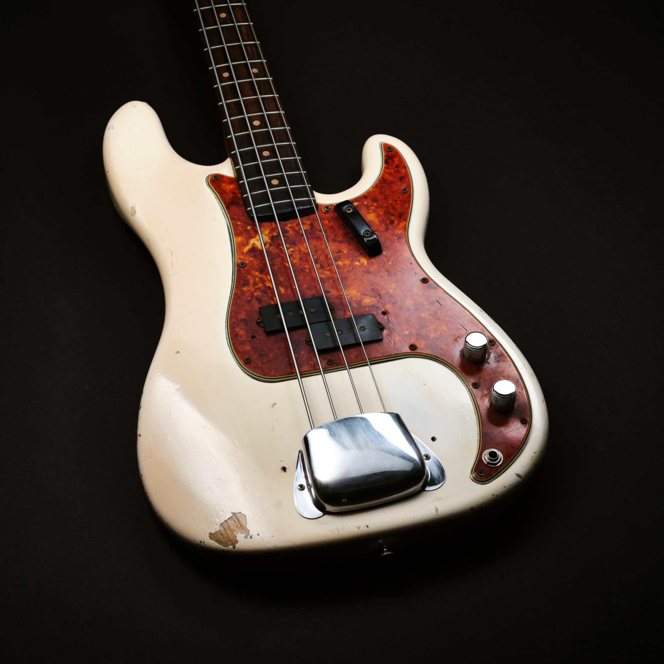 Pre-owned Fender Precision Bass Olympic White 1964 OHSC (1)