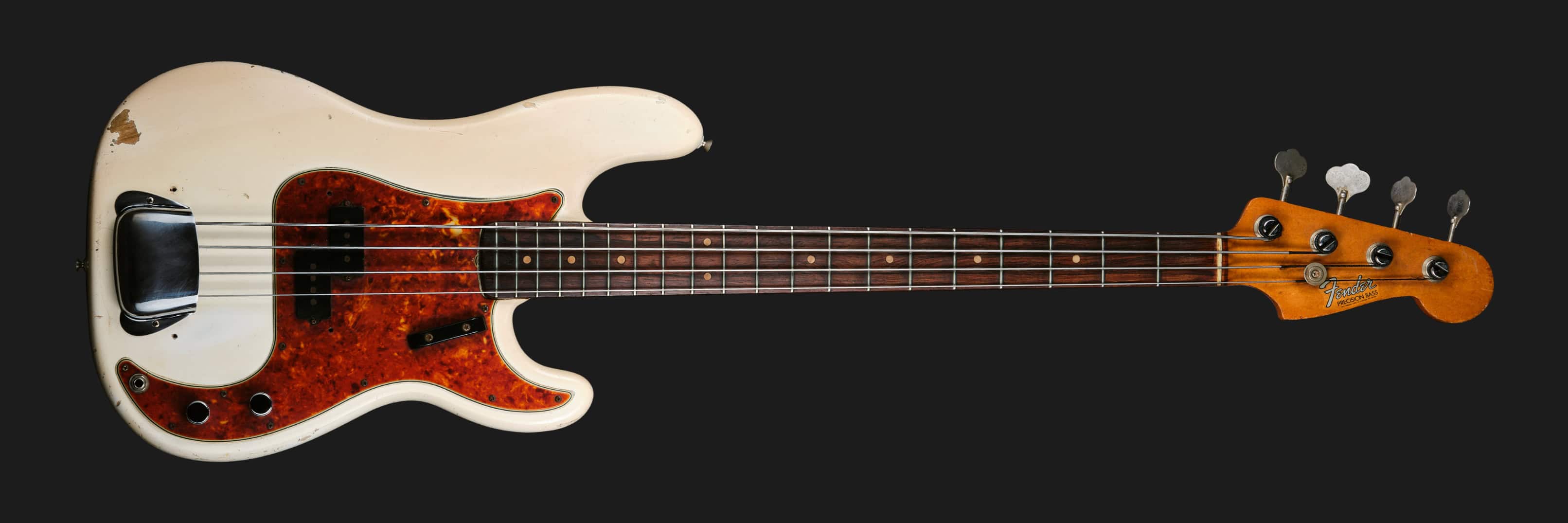 Pre-owned Fender Precision Bass Olympic White 1964 OHSC (7)
