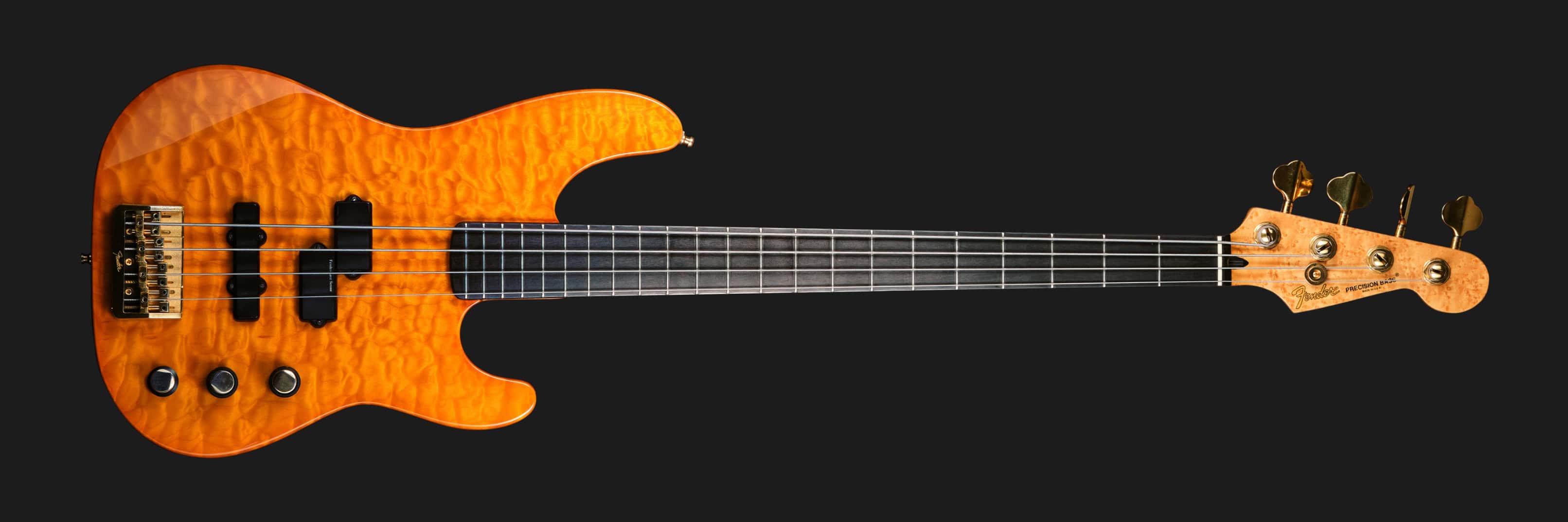 Pre-owned Fender 40th Anniversary Precision Bass Deluxe Amber 1991 (8)