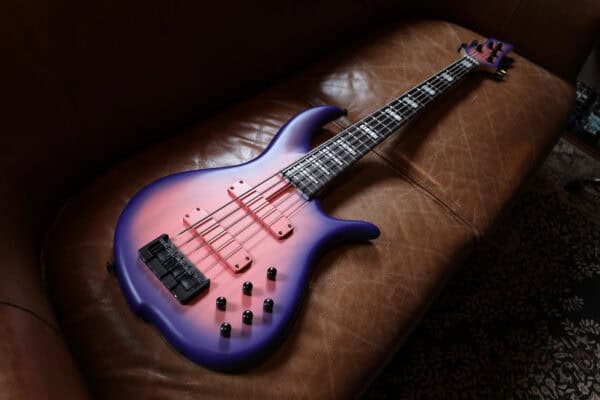 F Bass BN5 Coral Sand to Blue Burst
